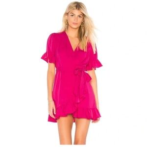 Line & Dot Pink Cherie Wrap Dress